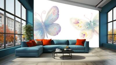 cute butterfly watercolour vector illustration Wall mural