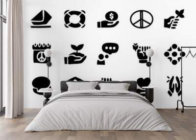 Peace Icons Wall mural