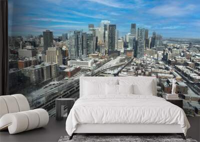 Montreal Canada downtown building  and Ville Marie Highway view from the Ouest side Wall mural