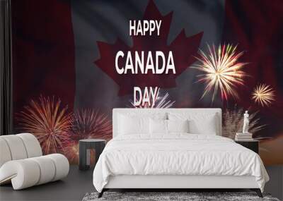 Holiday card for Canada day Wall mural