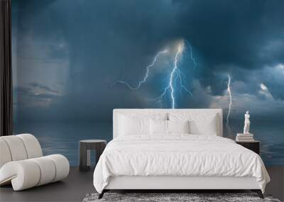 Landscape with the thunderstorm Wall mural