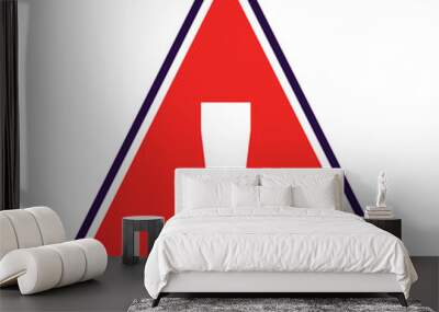 vector danger sign, warning sign, attention sign, exclamation mark. hazard warning icon. Wall mural