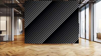 Futuristic glowing white and black vector 3D technology with modern line shape banner. Wall mural