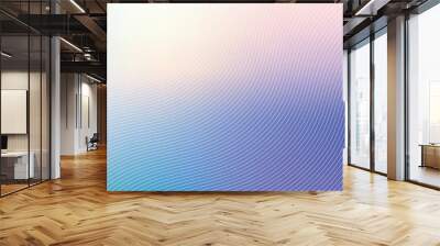 Pastel tint gradient background with wavy lines texture, vector ilustration. Wall mural