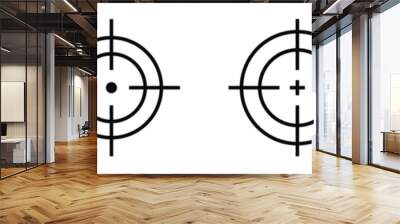 Target destination icon set. Aim sniper shoot group. Focus cursor bull eye mark collection. Vector isolated on white. stock vector. illustration.  Wall mural