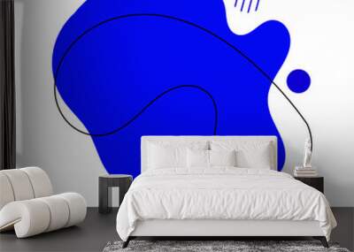 Blue Fluid Element Wall mural