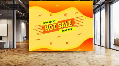 Sale banner template design. Hot sale special offer. end of season special offer banner. Wall mural