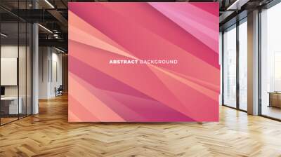 Abstract pink and purple background geometric shapes. Minimal Color Gradient. Web banner, wallpaper, banner, brochure. Geometric shapes background. Wall mural