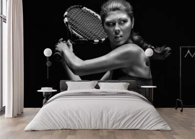 Female tennis player Wall mural