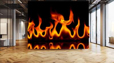 Fire and flames. Wall mural