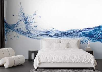 splashing water on white. splash of water on a surface. Wall mural