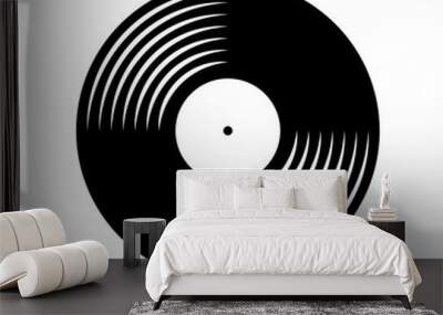 vinyl plate disc isolated on white background. music retro icon. Wall mural