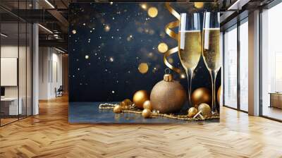 Champagne celebration background Wall mural