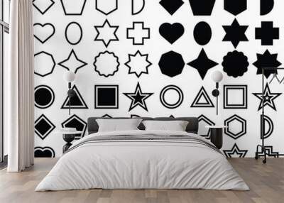 Basic geometric shapes element Wall mural