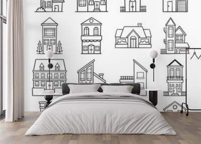 house hand drawn vector set Wall mural