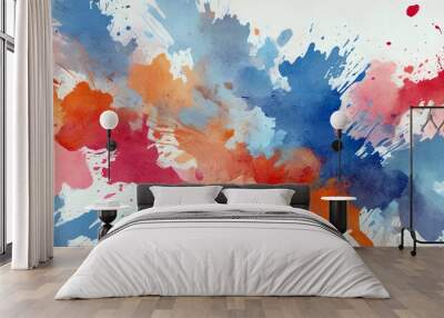 paint canvas watercolor abstract background  Wall mural