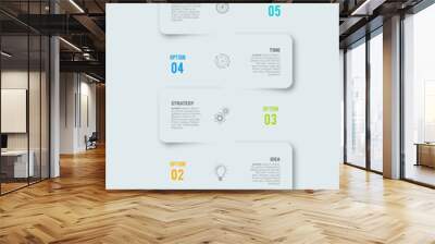 Business infographic design icons options or steps Wall mural