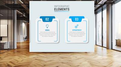 Business infographic template design icon 4 option or steps Wall mural