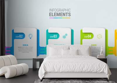 design template for infographics Wall mural