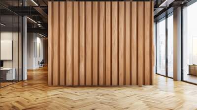 Vertical slats on wooden wall  natural wood paneling texture for interior design Wall mural