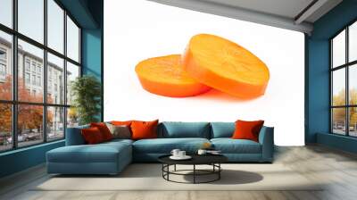 persimmon on white background	
	
 Wall mural