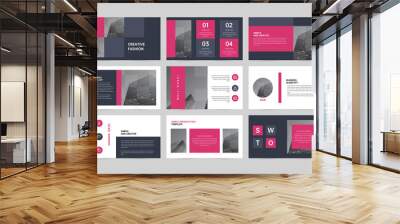 Company simple presentation PPT template Wall mural