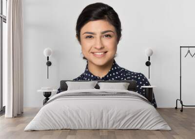 Headshot portrait of millennial indian girl posing in studio Wall mural