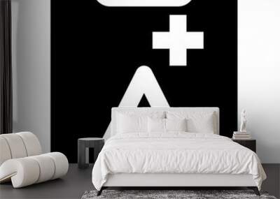 evaluation black solid icon Wall mural