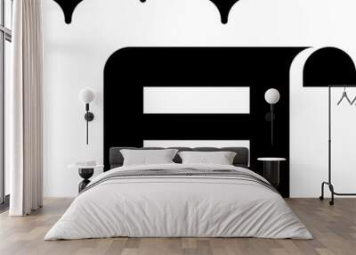 spell black solid icon Wall mural