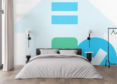 verify flat icon Wall mural