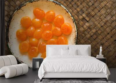 rustic chinese salted egg yolk Wall mural