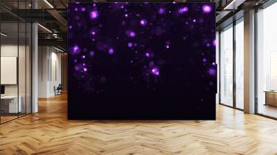 Colorful purple bokeh effect. Sparkling magical dust particles. Magic concept. Wall mural