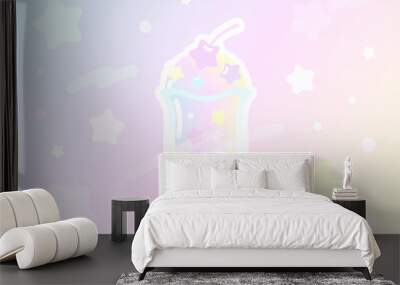 4:3 グラデーションソーダフロートファンシー壁紙☆ Wall mural