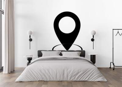 GPS location pin on transparent background Wall mural