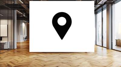 pointer icon, location pin on transparent background Wall mural