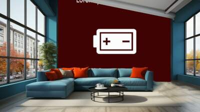 Battery load  icon, vector illustration. Flat design style Wall mural