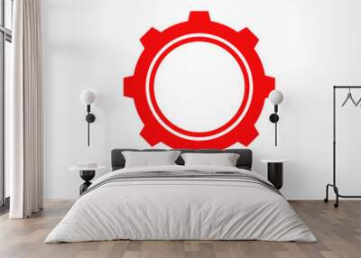 gear icon, vector illustration. Flat design style  Wall mural