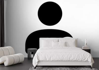 plus user icon. One of set web icons. Wall mural