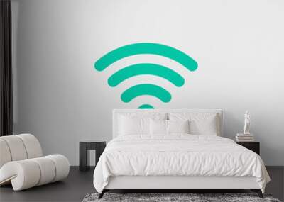 Wireless Icon, vector illustration. Flat design style Wall mural