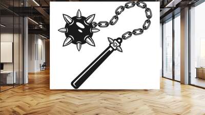 Morgenstern medieval weapon or mace vector object Wall mural