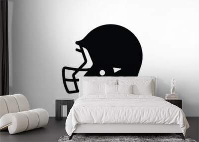 American football helmet icon isolated on white background Wall mural