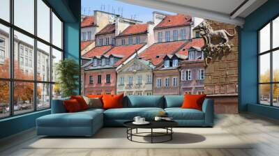 residential houses architecture in warsaw, poland Wall mural