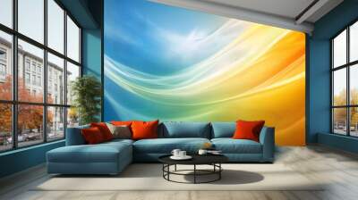 Abstract Blue and Orange Swirling Background Wall mural