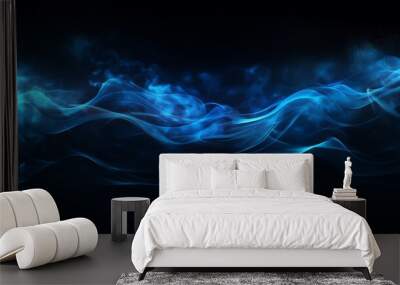 Abstract blue water fantasy fractal texture background Wall mural