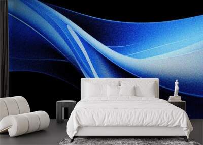 abstract blue wavy gradient  background with grain and noise texture for header poster banner backdrop design Wall mural