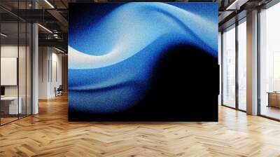 abstract blue wavy gradient  background with grain and noise texture for header poster banner backdrop design Wall mural