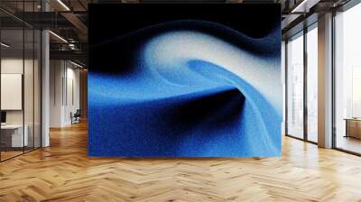 abstract blue wavy gradient  background with grain and noise texture for header poster banner backdrop design Wall mural