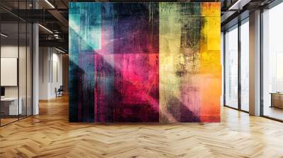 Abstract Colorful Grunge Background Wall mural