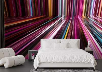 Abstract Colorful Stripes Background Wall mural