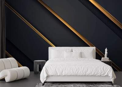 Black and Gold luxury Award Background Wall mural